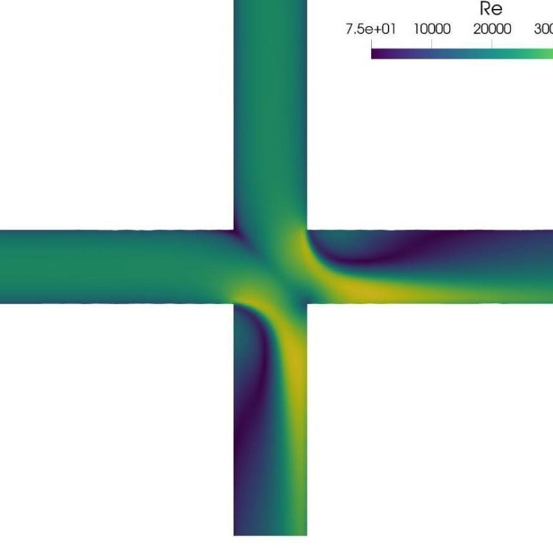 Large Eddy Simulation of turbulent fluid mixing in double-tee junctions